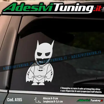 ADESIVI TARGA AUTO Logo Batman Tuning Vinile Adesivo 2 Pz Super