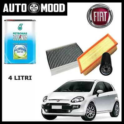 KIT CAMBIO OLIO FIAT PANDA 1.2 METANO GPL 4 LITRI SELENIA GAS 5W40 + FILTRO  OLIO