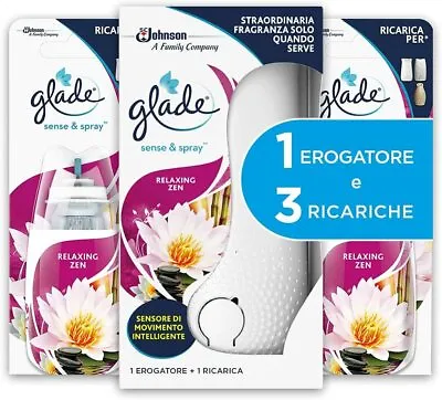 Glade Sense&Spray Doppia Ricarica, Profumatore Ambienti con Sensore,  Romantic Vanilla Blossom 2x18ml